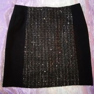 ❗️SOLD Women's Skirt Ann Taylor LOFT Black and Sequin Skirt